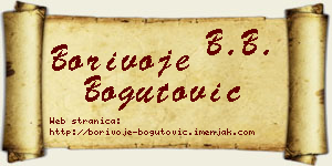 Borivoje Bogutović vizit kartica
